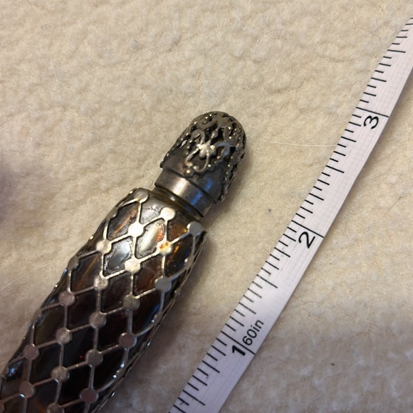 Vintage Estee Lauder "Super" Purse Perfume Flacon Sterling Filigree Cap - Picture 5 of 6